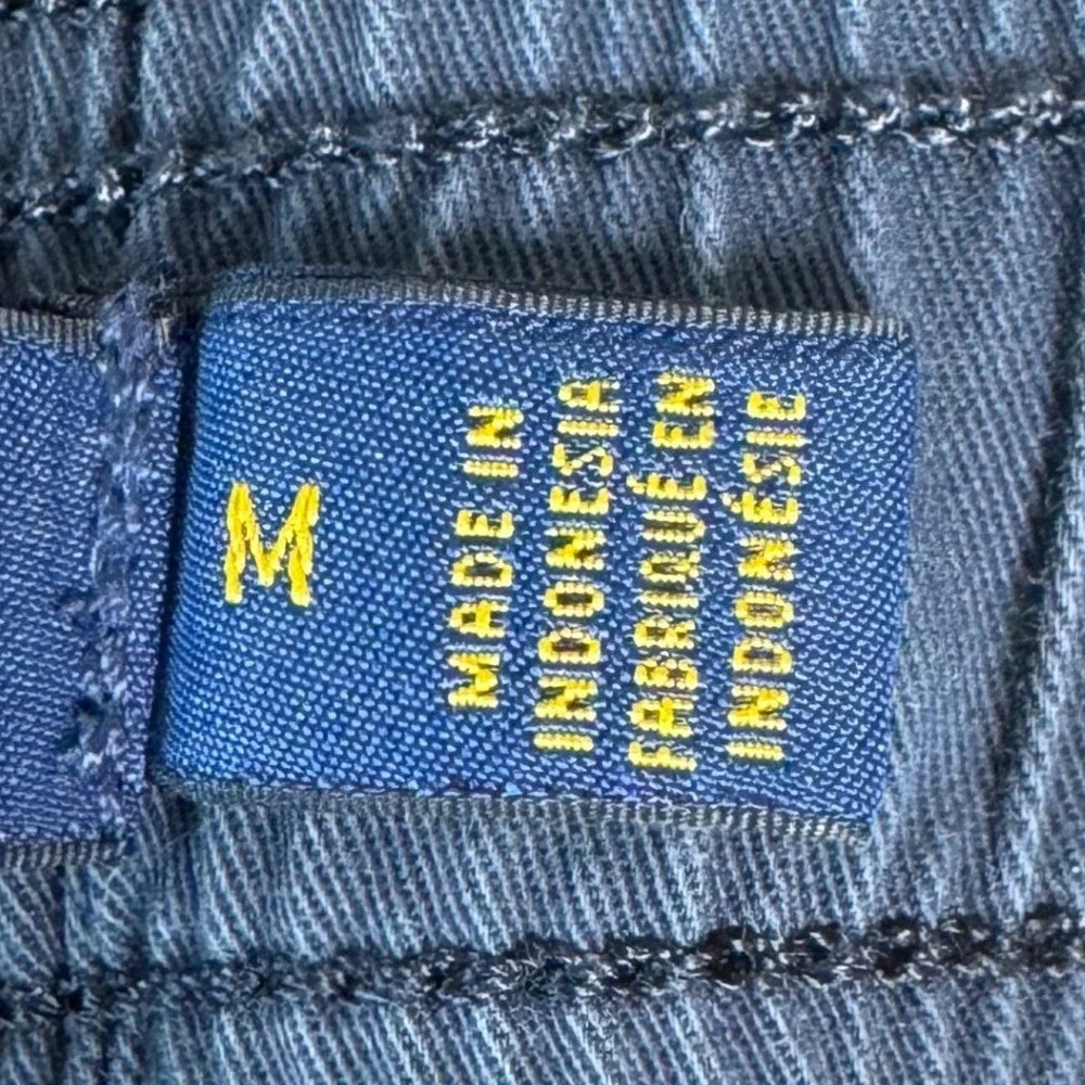 Polo Ralph Lauren Mens Navy Blue Cargo Jogger Pants Size M Ankle Zip Tapered